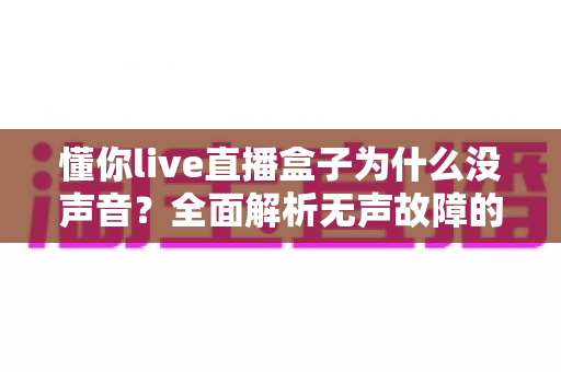 懂你live直播盒子为什么没声音？全面解析无声故障的排查方法与实用解决指南