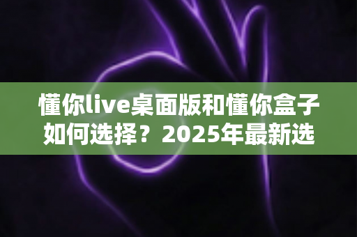 懂你live桌面版和懂你盒子如何选择？2025年最新选购指南与深度对比分析