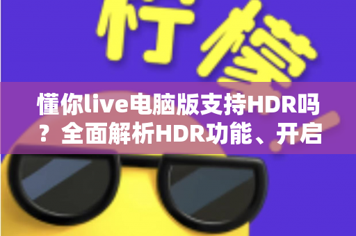 懂你live电脑版支持HDR吗？全面解析HDR功能、开启条件与实用指南