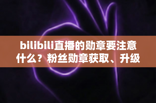 bilibili直播的勋章要注意什么?粉丝勋章获取、升级与避坑全攻略 bilibili直播的勋章要注意什么?粉丝勋章获取、升级与避坑全攻略