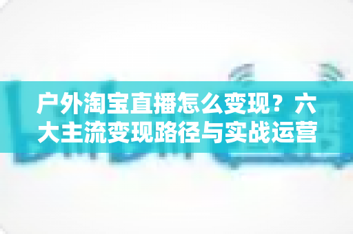 户外淘宝直播怎么变现?六大主流变现路径与实战运营指南全解析 户外淘宝直播怎么变现?六大主流变现路径与实战运营指南全解析