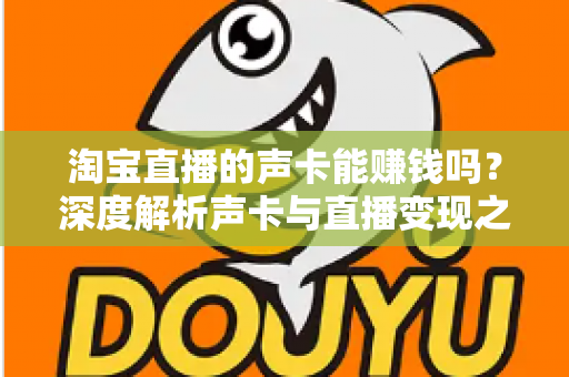 淘宝直播的声卡能赚钱吗？深度解析声卡与直播变现之间的真实关系