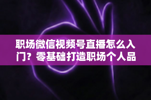 职场微信视频号直播怎么入门?零基础打造职场个人品牌的完整指南 职场微信视频号直播怎么入门?零基础打造职场个人品牌的完整指南