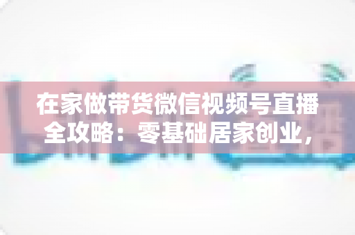 在家做带货微信视频号直播全攻略：零基础居家创业，一部手机开启副业变现之路