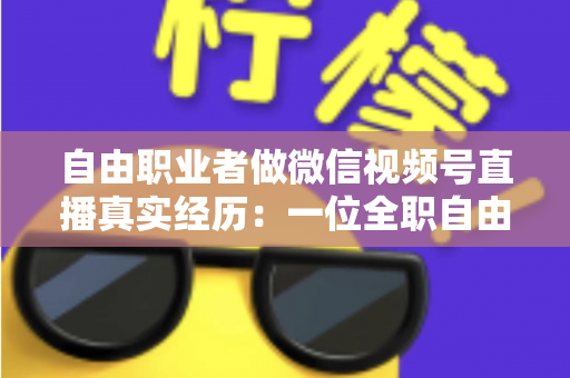 自由职业者做微信视频号直播真实经历:一位全职自由职业者从零起步的180天完整复盘与变现心得 自由职业者做微信视频号直播真实经历:一位全职自由职业者从零起步的180天完整复盘与变现心得