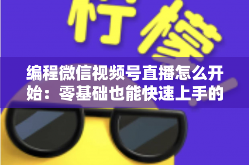 编程微信视频号直播怎么开始：零基础也能快速上手的开播全攻略