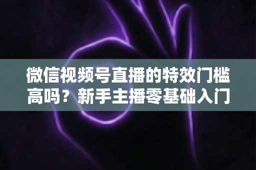 微信视频号直播的特效门槛高吗？新手主播零基础入门与特效使用全攻略解析
