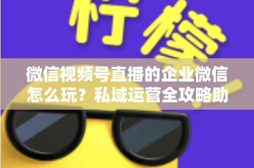 微信视频号直播的企业微信怎么玩？私域运营全攻略助力企业流量变现