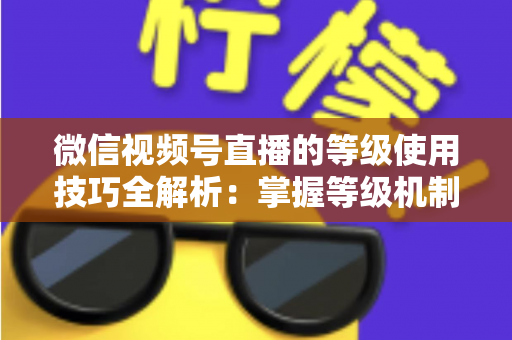微信视频号直播的等级使用技巧全解析：掌握等级机制，快速提升直播间人气与变现能力